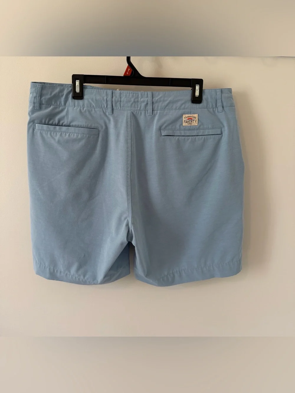 Faherty Men’s All Day Shorts 7” Light Blue Size 36 Chino Drawstring